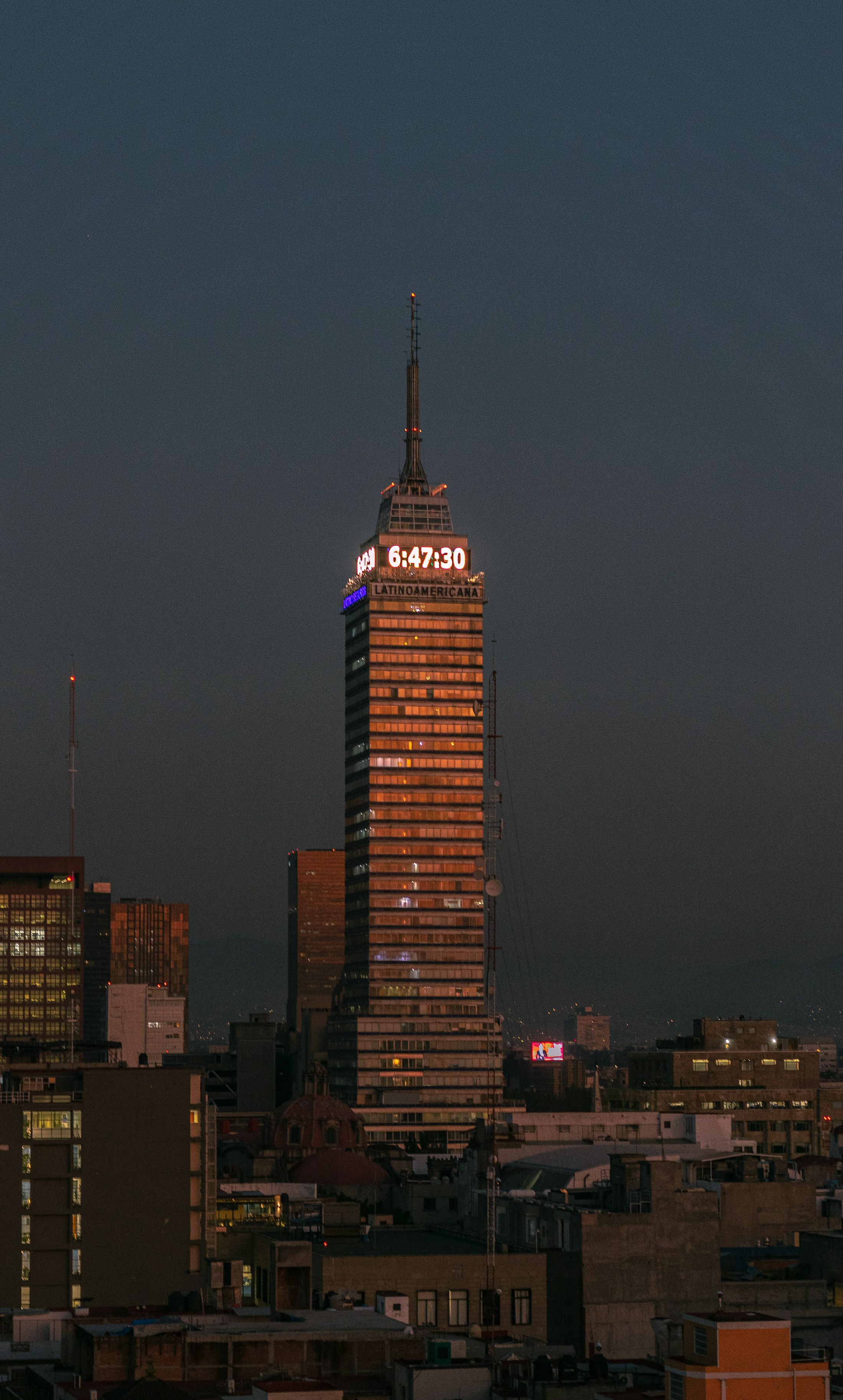 Mexico City skyscraper at dawn