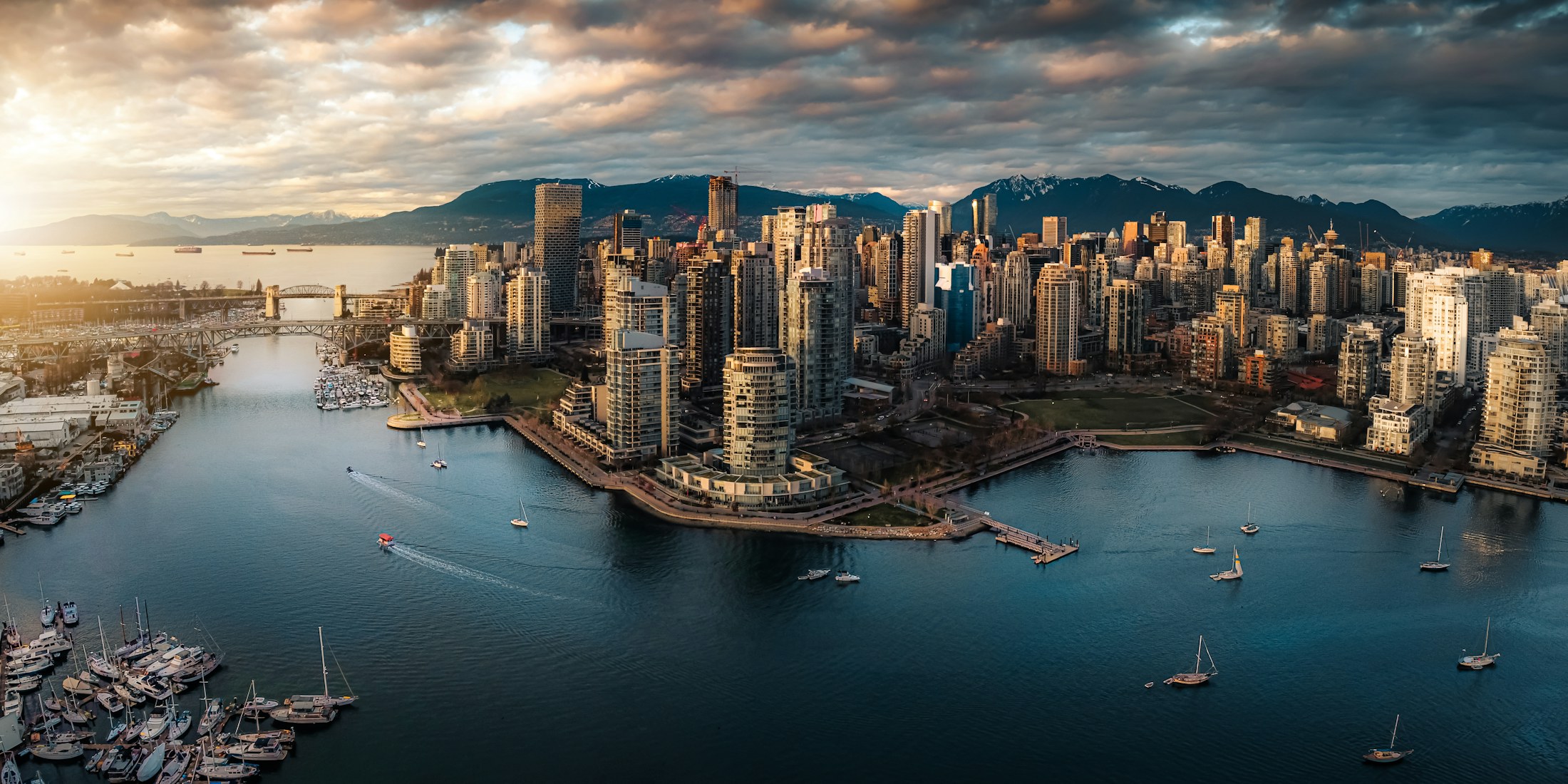 Vancouver skyline and waterfront near BC Place